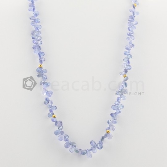 3.50 to 7.20 mm - 1 Line - Tanzanite Drops Necklace - 87.00 carats (CSNKL1121)